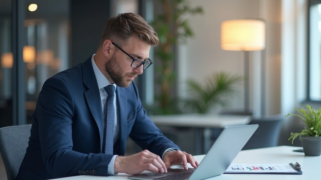 Profesionálny finančný poradca pracujúci s investičnými grafmi a analýzou na modernom pracovnom stole