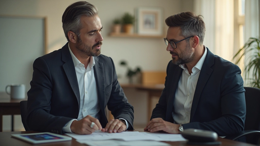 Finančná poradkyňa konzultuje s klientom pri diskusii o investičných možnostiach